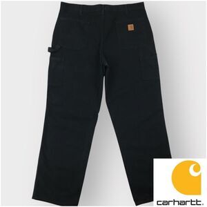 Vintage Carhartt Double Knee Workwear Pants Canvas Black Mens Size 38x32‎ B11BLK